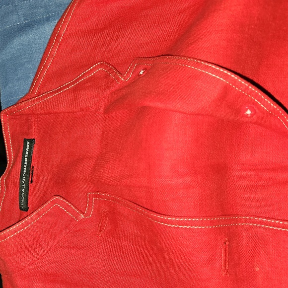 Linda Allarded Ellen Tracy red jacket like new - Picture 7 of 7